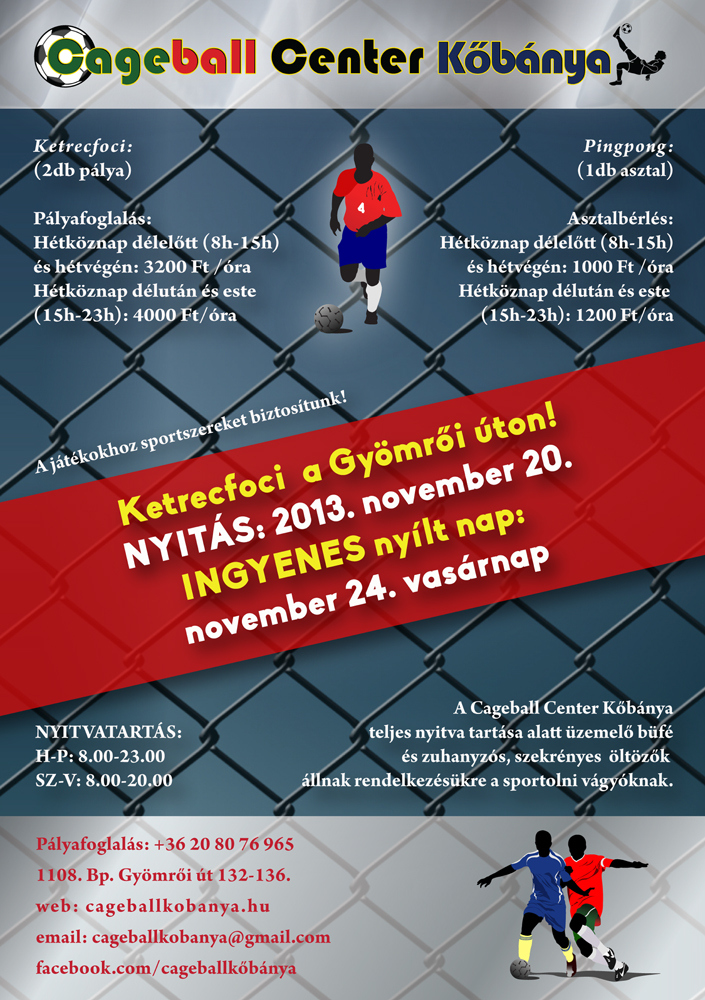 Megnyílt a Cageball Center Kőbánya!